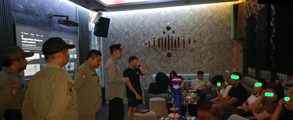 RAMADAN: Pol PP melakukan penindakan tempat hiburan malam (THM), Enigma Lounge di Jalan Temanggung Tilung Induk, Palangka Raya, Jumat (13/3/2026) dini hari. 