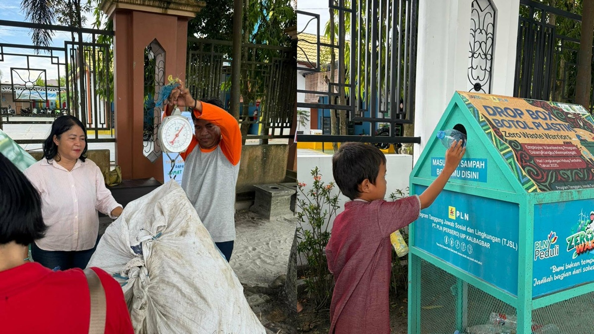 AKSI EKONOMI : PLN Unit Induk Pembangunan Kalimantan Bagian Barat (UIP KLB) melalui PLN Unit Pelaksana Proyek Kalimantan Bagian Barat 3 menggelar program Tukar Sampah Jadi Berkah (PLN/Radar Sampit)