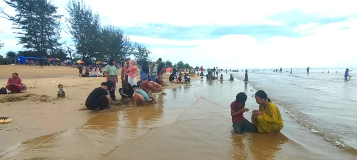 ilustrasi wisata Pantai Ujung Pandaran, Kabupaten Kotawaringin Timur. 