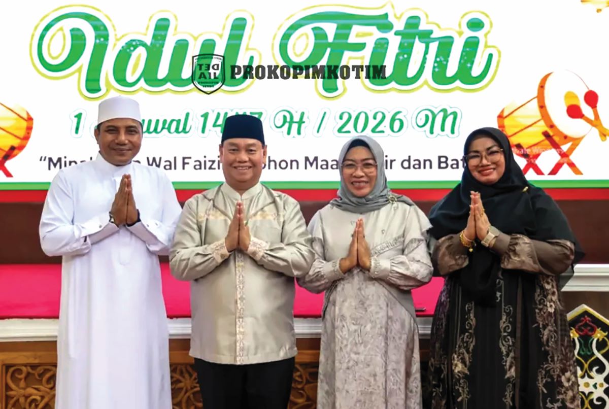 LEBARAN: Bupati Kotim Halikinnor open house Idulfitri 1447 H di rumah jabatan, Sabtu (21/3/2026).