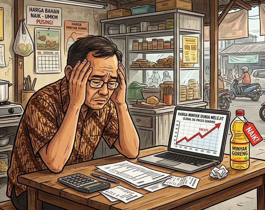 Ilustrasi, pelaku UMKM dilanda kecemasan terkait isu kenaikan harga minyak dunia.