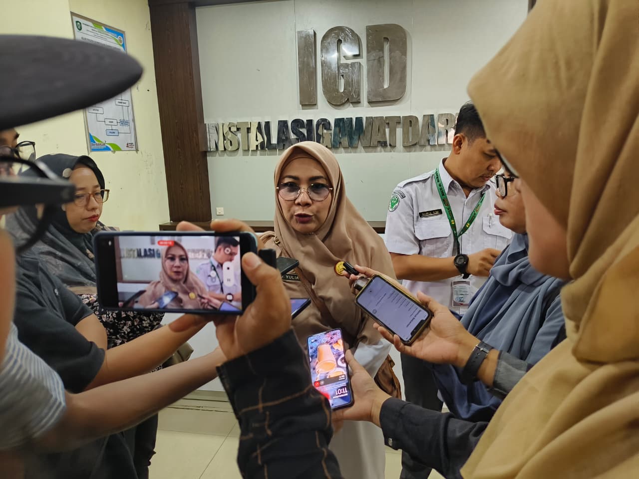 Direktur RSUD dr Murjani Sampit, saat diwawancarai, Rabu (25/3)