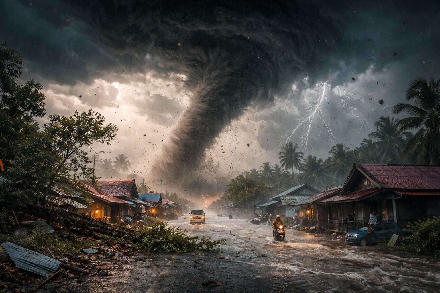 Ilistrasi Puting Beliung (AI)