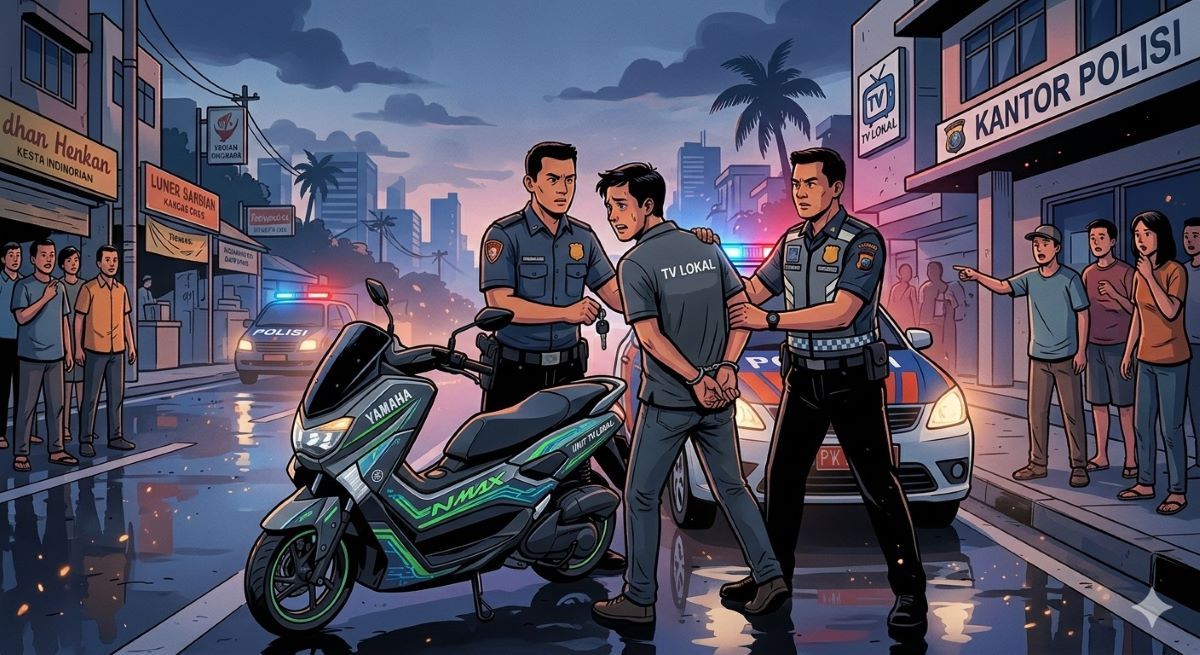 Ilustrasi Ditangkap Polisi/AI