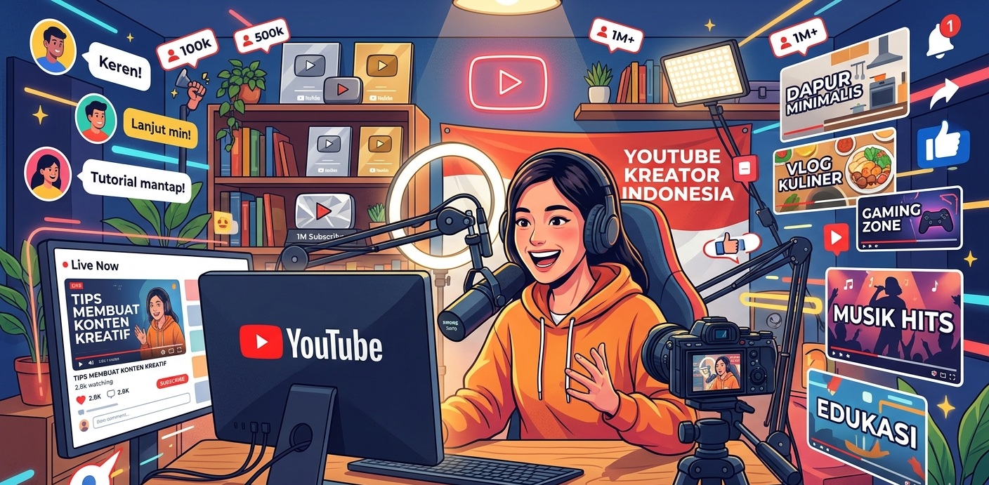 Ilustrasi youtube (AI)