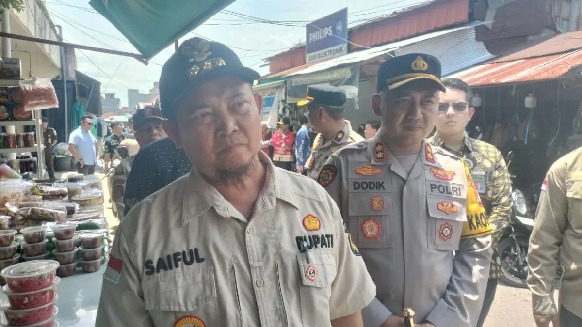 Bupati Katingan, Saiful saat diwawancarai awak media beberapa waktu lalu.