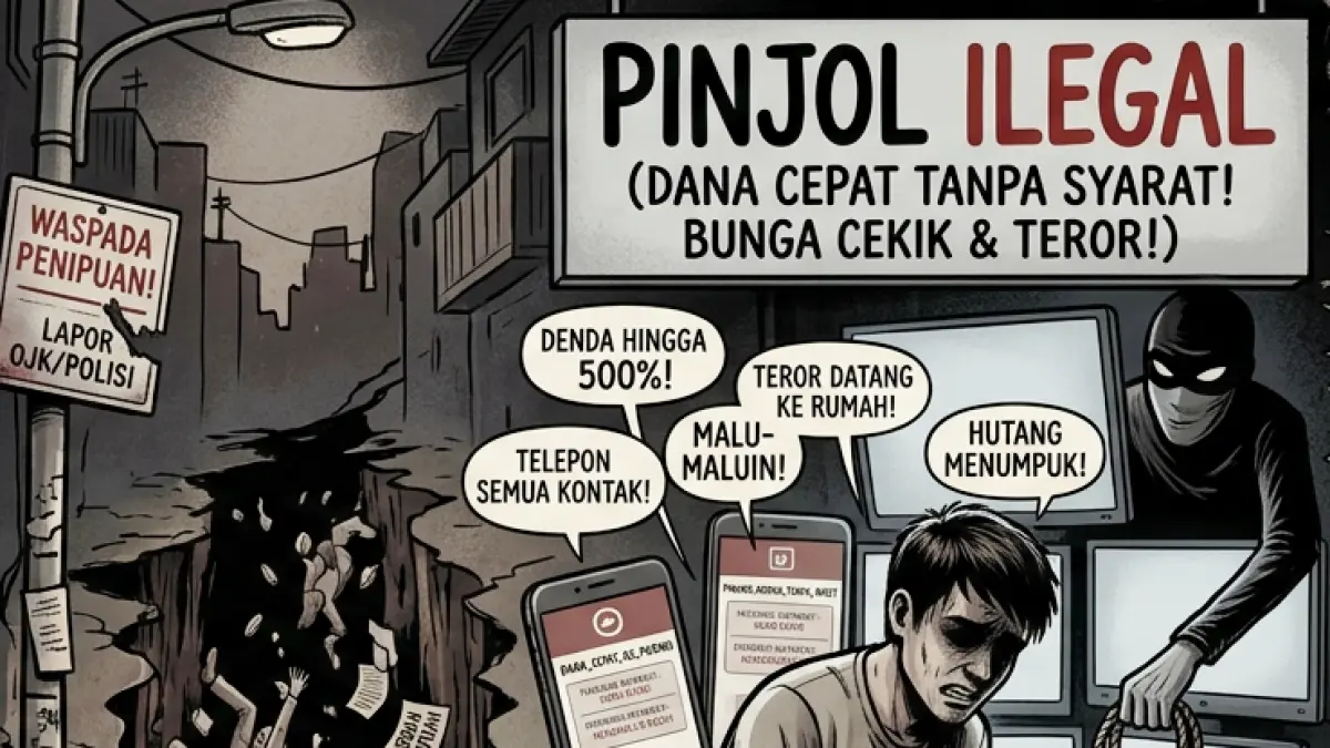 Ilustrasi olahan AI, korban transaksi keuangan ilegal