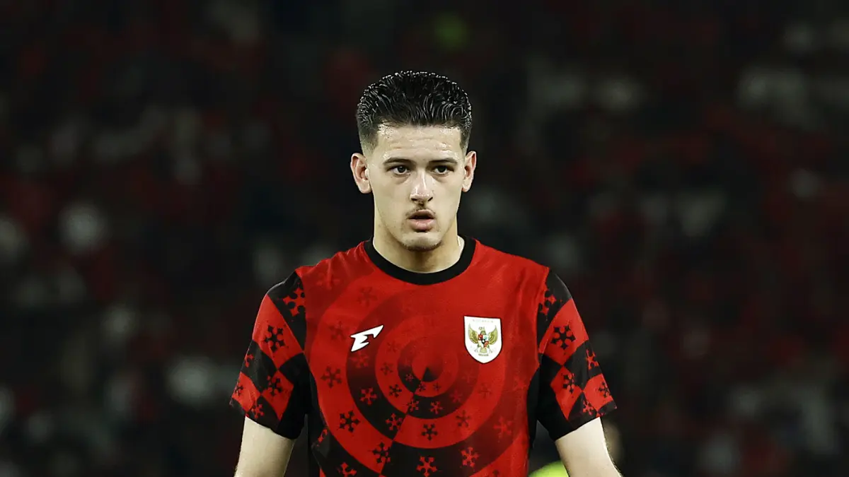 Pemain Timnas Indonesia Justin Hubner saat bertanding melawan Timnas Bahrain pada laga Grup C putaran ketiga Kualifikasi Piala Dunia 2026 Zona Asia di Stadion Utama Gelora Bung Karno, Senayan, Jakarta, Selasa (25/3/2025). (Dery Ridwansah/JawaPos.com)