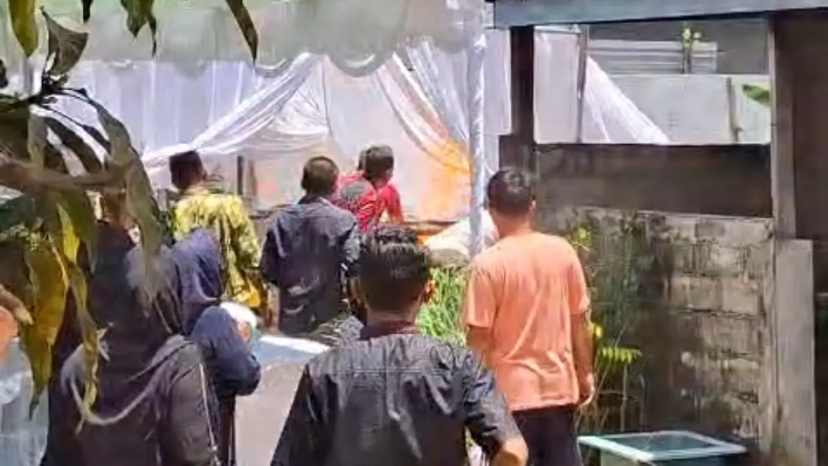 Suasana bahagia dalam sebuah hajatan alias tasmiyah atas kelahiran anak di Jalan Tidar Raya 2, Kecamatan Baamang, Kabupaten Kotawaringin Timur (Kotim), mendadak berubah panik, Sabtu (4/4/2026)