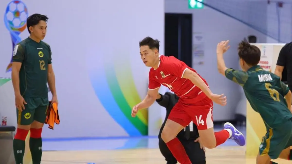 Penampilan pemain timnas Futsal Indonesia pada ACF 2026 di Thailand, Selasa (7/4). (net)
