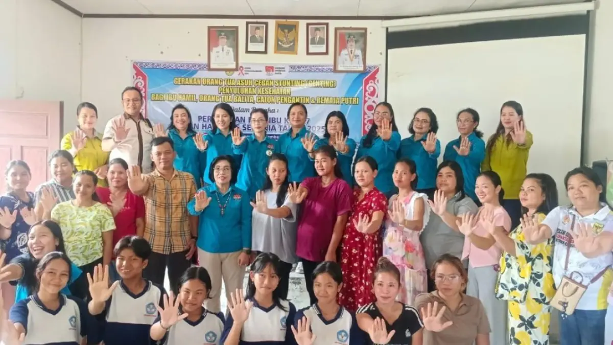 Suasana pelaksanaan kegiatan program genting, di Desa Petak Bahandang, Kecamatan Kurun, belum lama ini. (FOTO: DP2KBP3A GUNUNG MAS)