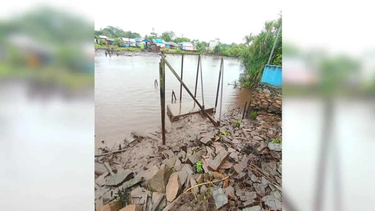 Kondisi air surut di wilayah selatan Kotim, dengan adanya kemarau akan memperparah kriisis air bersih di wilayah tersebut. (PDAM)