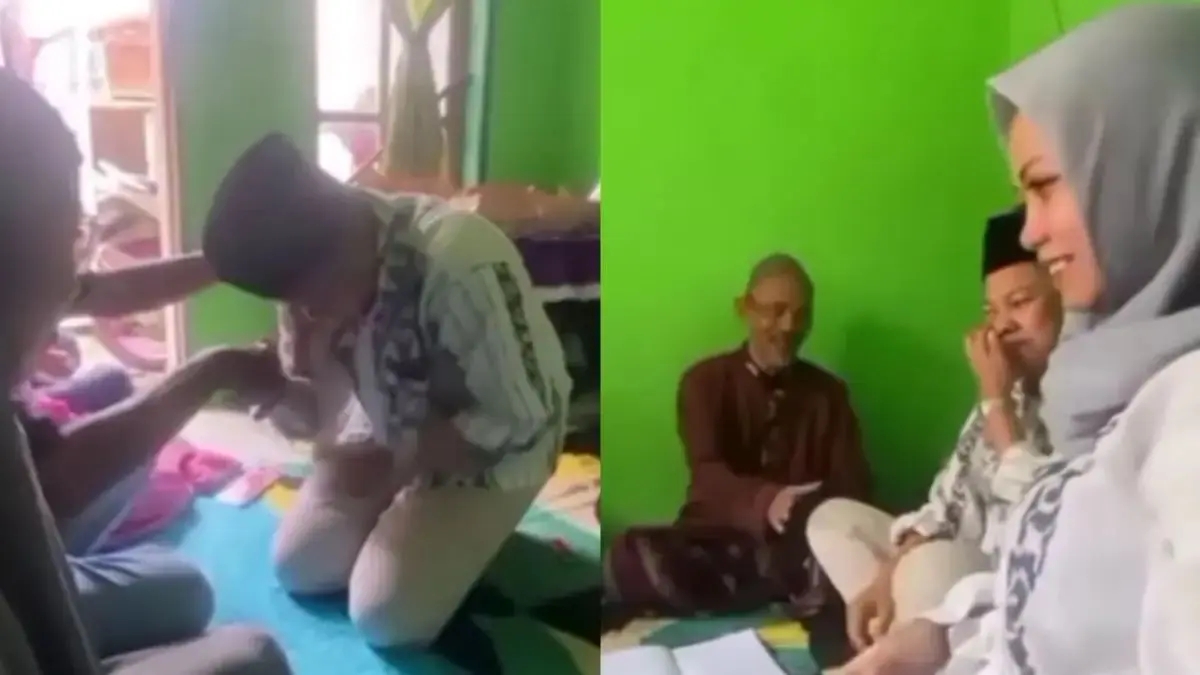 Video pernikahal viral antara Intan Anggraeni, warga Malang dengan Rey yang ternyata seorang wanita. (Instagram/@99channel_)
