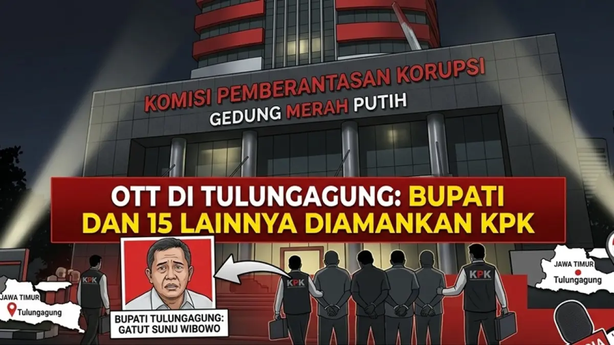 Ilustrasi OTT Bupati Tulungagung (AI)