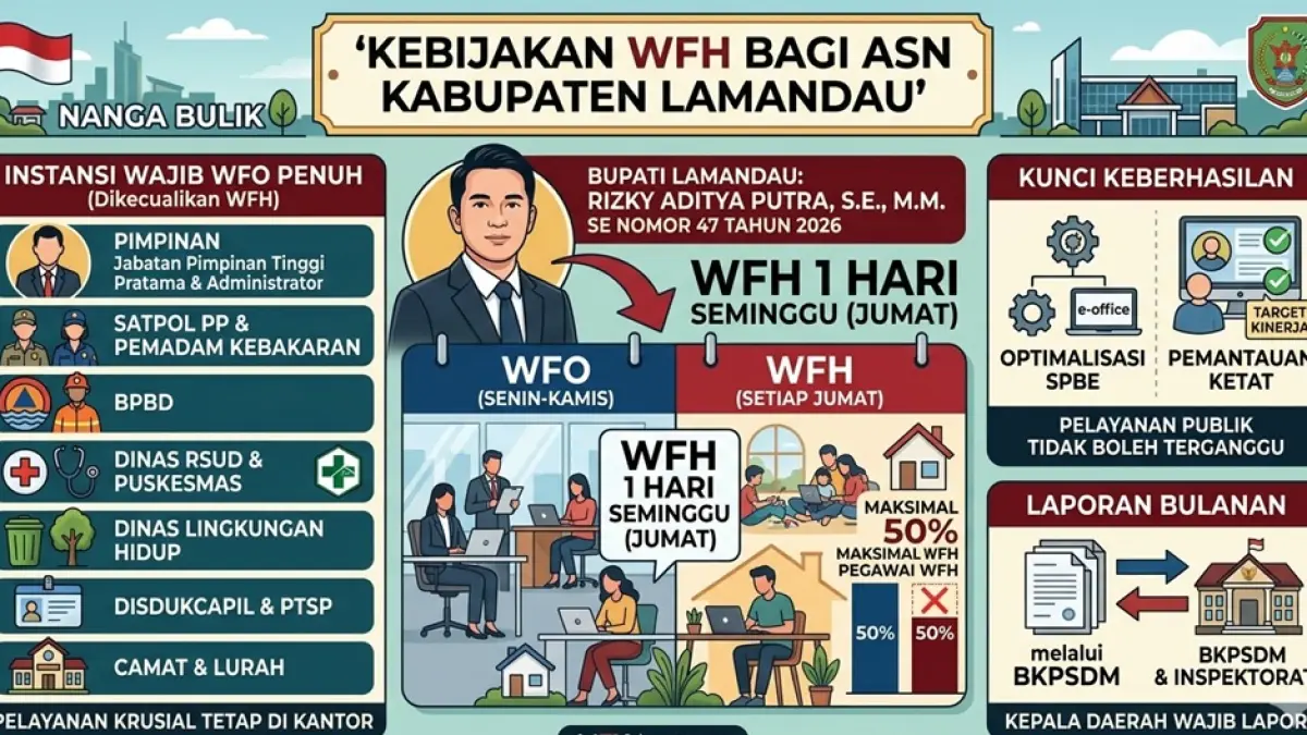 Ilustrasi WFH di Lamandau