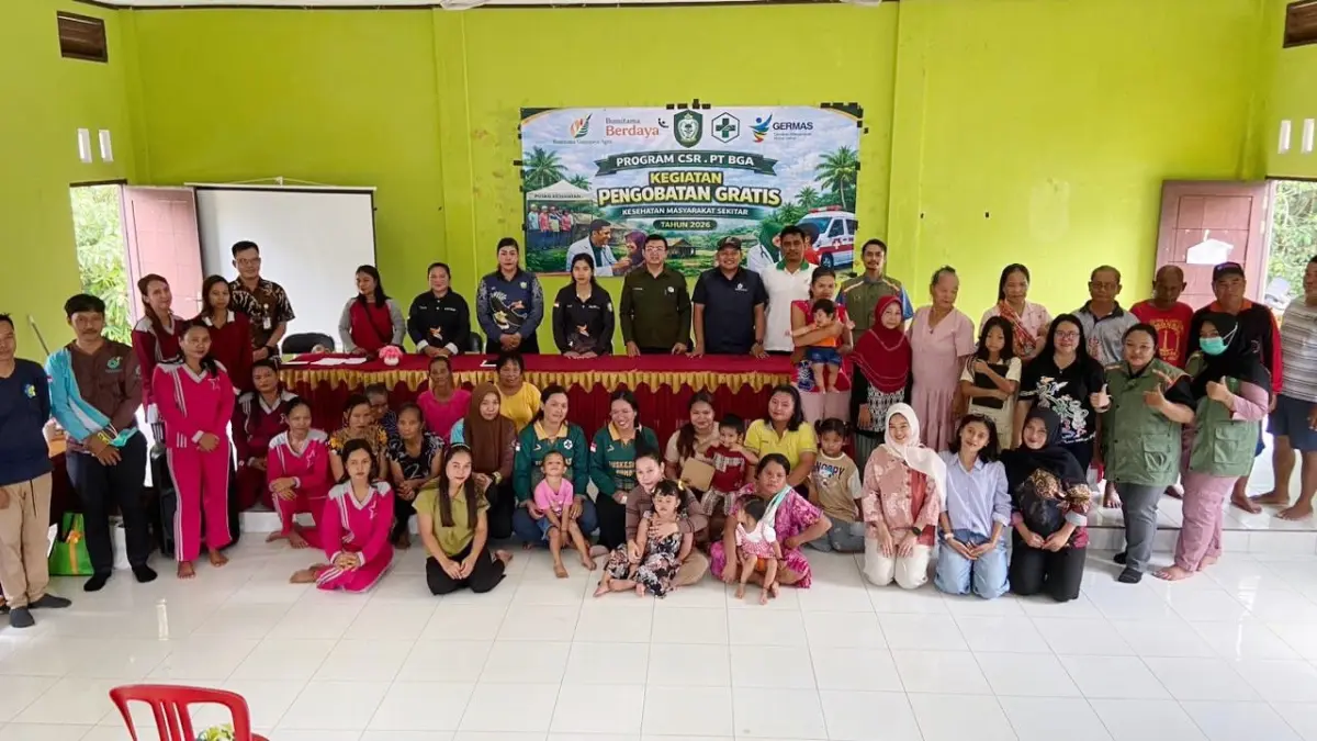 Sebanyak 59 warga Desa Selucing, Kecamatan Cempaga Hulu, Kabupaten Kotawaringin Timur,  mengikuti kegiatan pengobatan gratis yang diselenggarakan melalui inisiatif Bumitama Berdaya. (foto: bumitama)