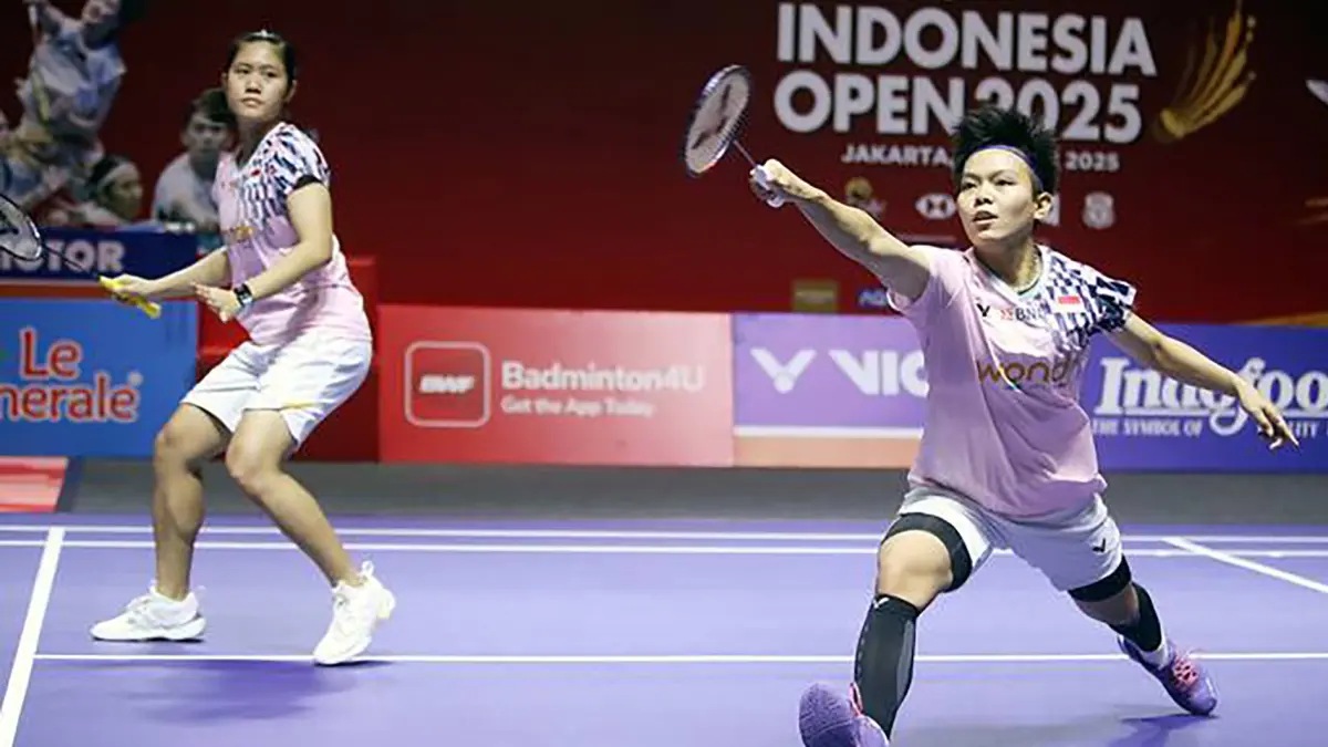 Atlet bulu tangkis Indonesia saat tampil di kejuaraan Indonesia Open 2025 lalu. Event yang sama akan digelar tahun ini pada 2-7 Juni 2026. (net)
