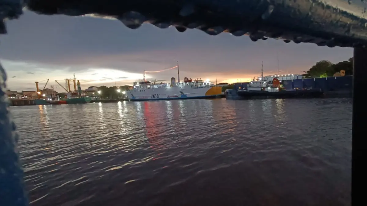Suasana di tepian Sungai Mentaya, Kabupaten Kotawaringin Timur, usai turun hujan. (Usay Nor Rahmad/Radar Sampit)&nbsp;