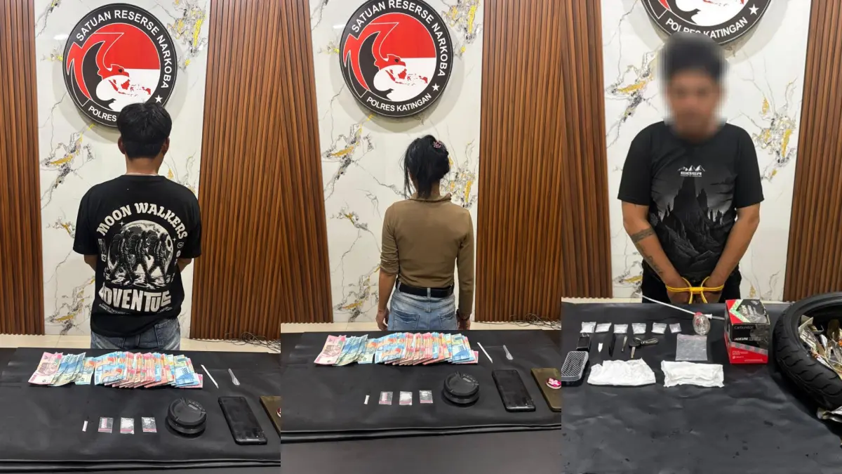 Tiga Komplotan Pengedar Sabu di Katingan