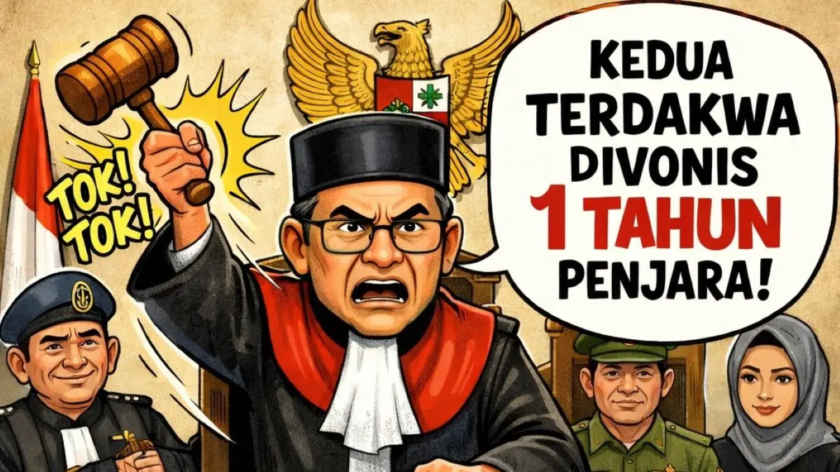 ilustrasi vonis pengadilan/AI