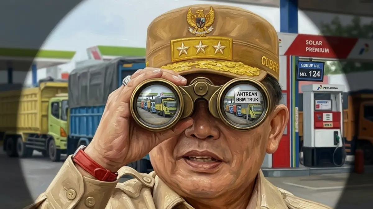 Ilustrasi : Pengawasan Ketat Gubernur Kalteng, terhadap distribusi BBM. (modifikasi AI)