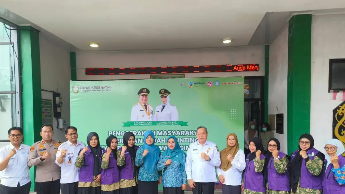 Kegiatan penggerakan masyarakat Gerakan Cegah Stunting tingkat kabupaten yang digelar di Puskesmas Baamang I, Rabu (22/4).  (Akbar/Radar Sampit)