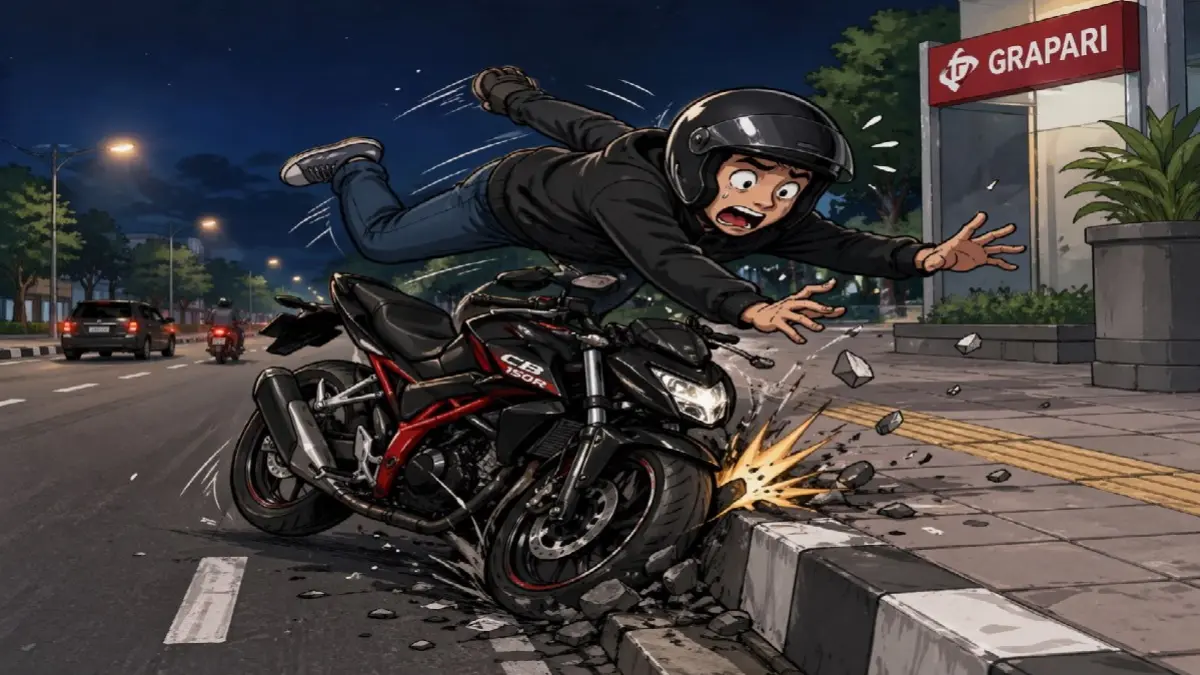 Ilustrasi Kecelakaan tunggal 