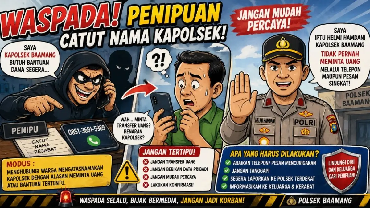 ilustrasi penipu catut nama Kapolsek