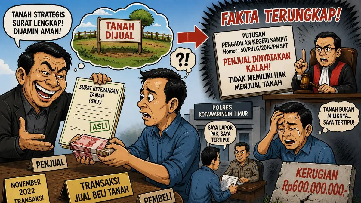 ilustrasi penipuan jual beli tanah