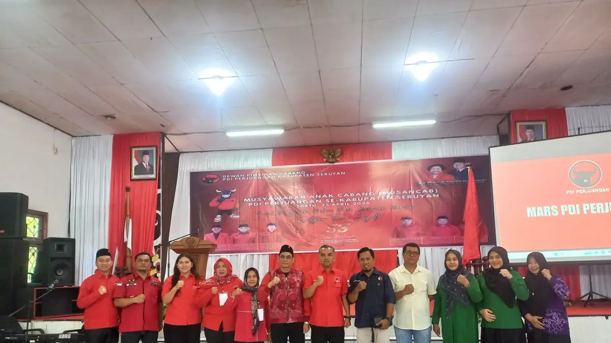 Musyawarah Anak Cabang (Musancab) di Gedung Serbaguna Kuala Pembuang, Sabtu (25/4). (rifani/radar sampit) 