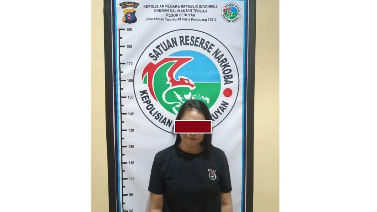 Tersangka pengedar sabu di Kuala Pembuang (Polres/Radar Sampit)