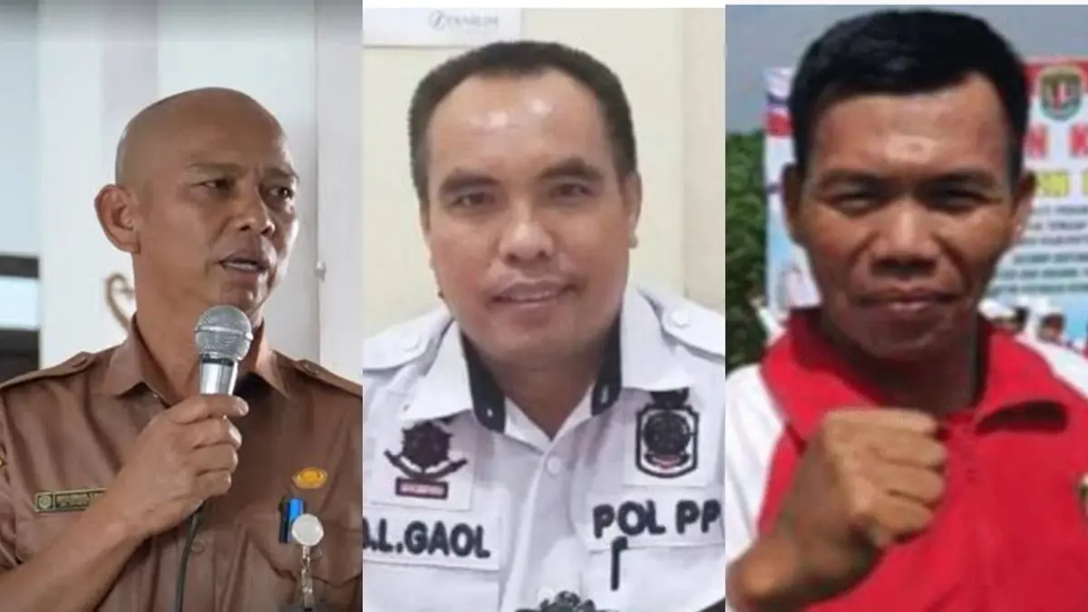 Tiga kandidat Ketua KONI Katingan, Bayu, Budiman Lumban Gaol, dan Suparto