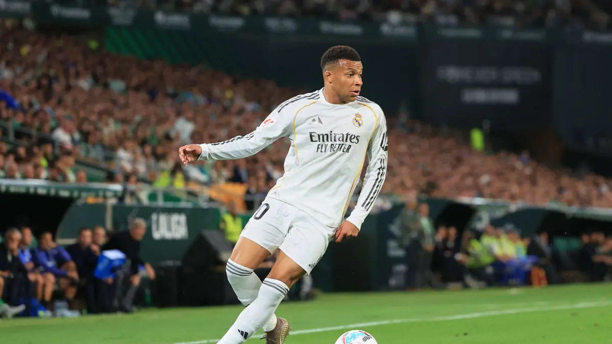 Kylian Mbappe, saat bermain di lanjutan La Liga, baru baru tadi.(net)