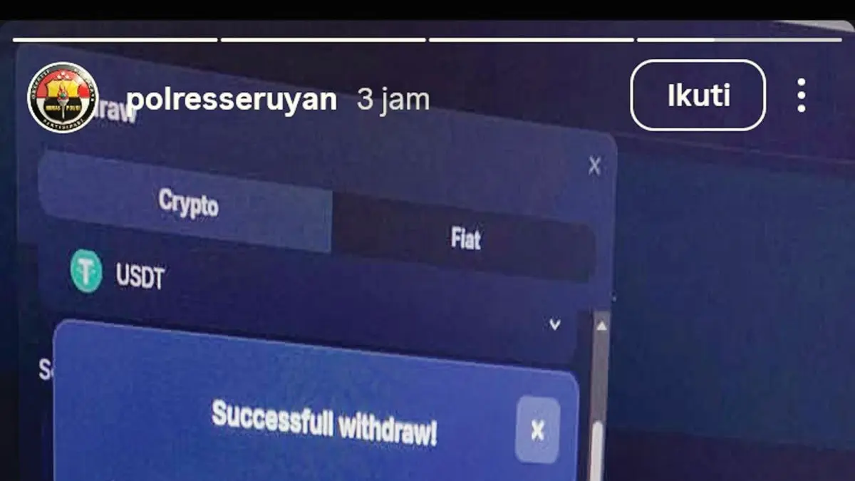 MEDSOS: Akun Instagram resmi Polres Seruyan diduga diretas. FOTO: RIFANI/RADAR SAMPIT