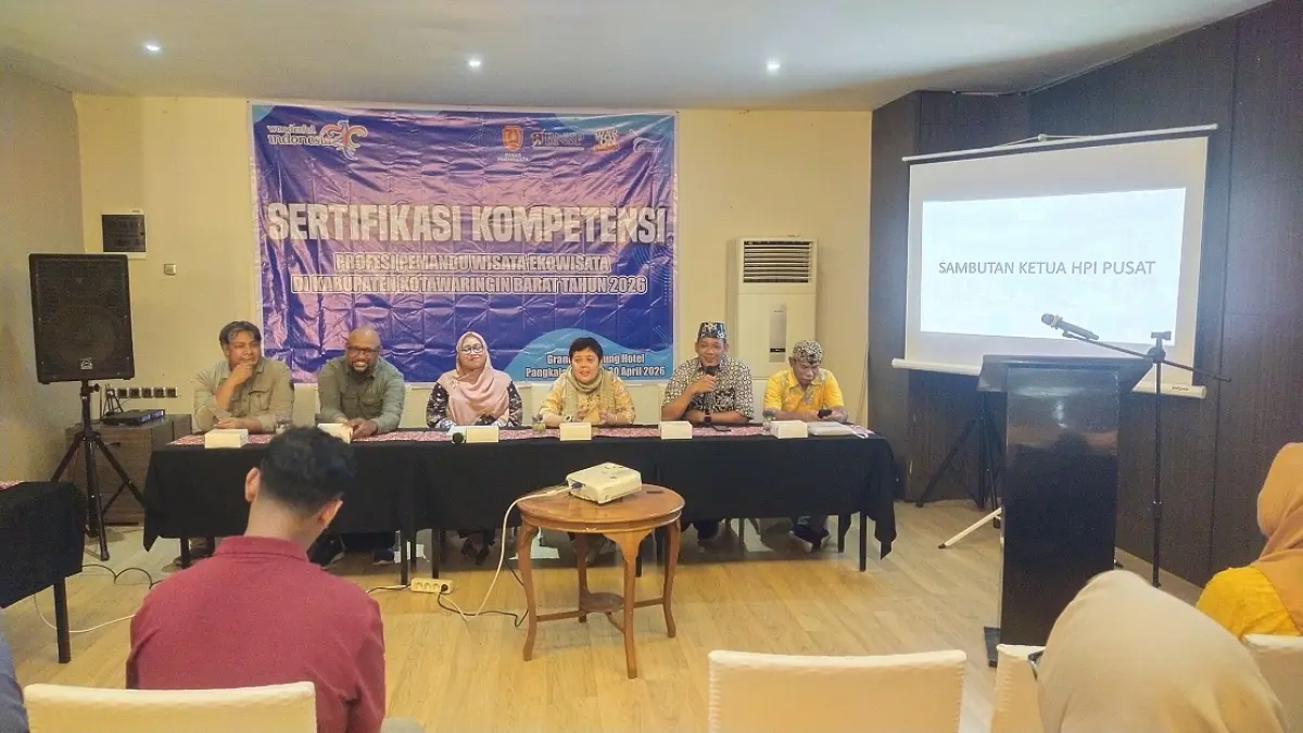Pembukaan kegiatan sertifikasi kompetensi bagi pemandu wisata oleh Dinas Pariwisata Kotawaringin Barat. &nbsp;(syamsudin/radar sampit)