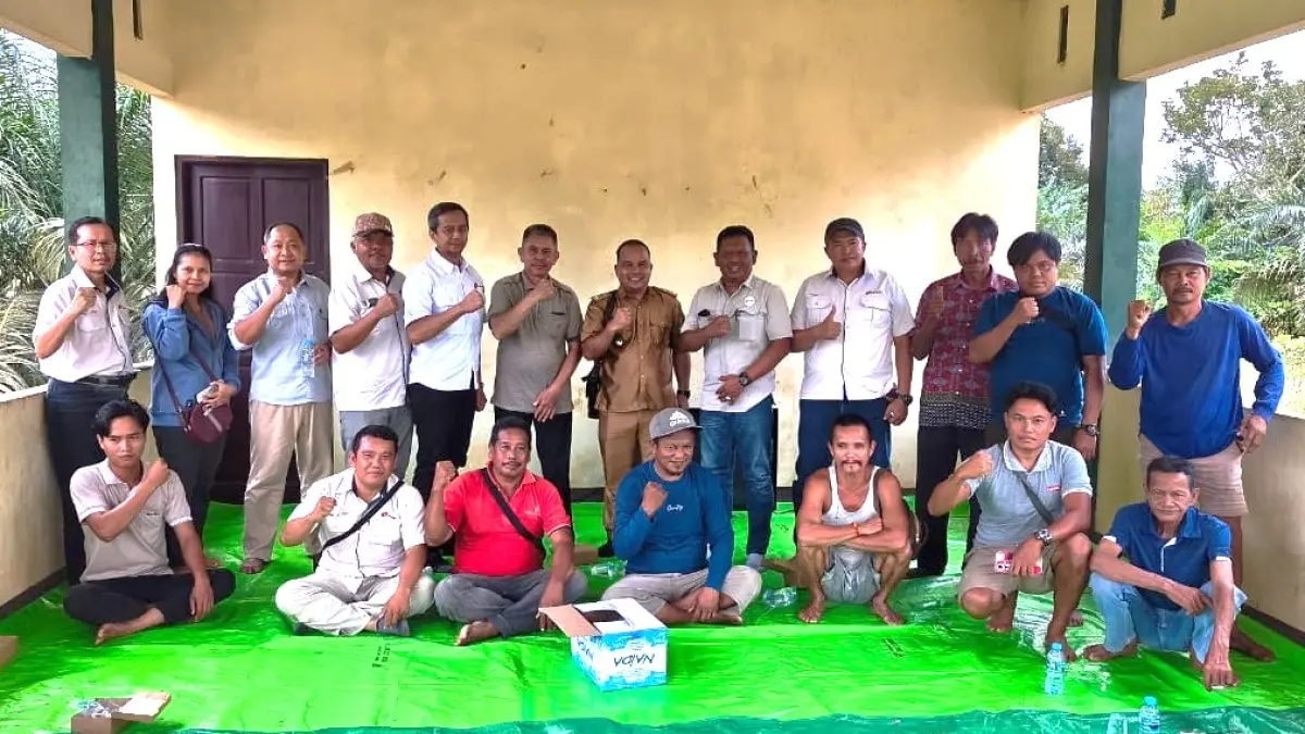 AJAK BERGABUNG: PT Teguh Sempurna saat sosialisasi dan edukasi kebun kemitraan di Dusun Tabion, Desa Kapuk, Kecamatan Mentaya Hulu, Kabupaten Kotawaringin Timur (Kotim), pada&nbsp;Selasa&nbsp;28 April 2026. (dok.PT TSA)