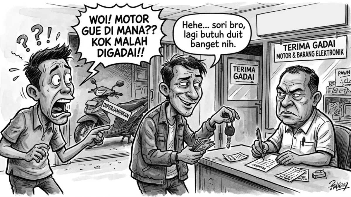 ilustrasi Penggelapan Sepeda Motor