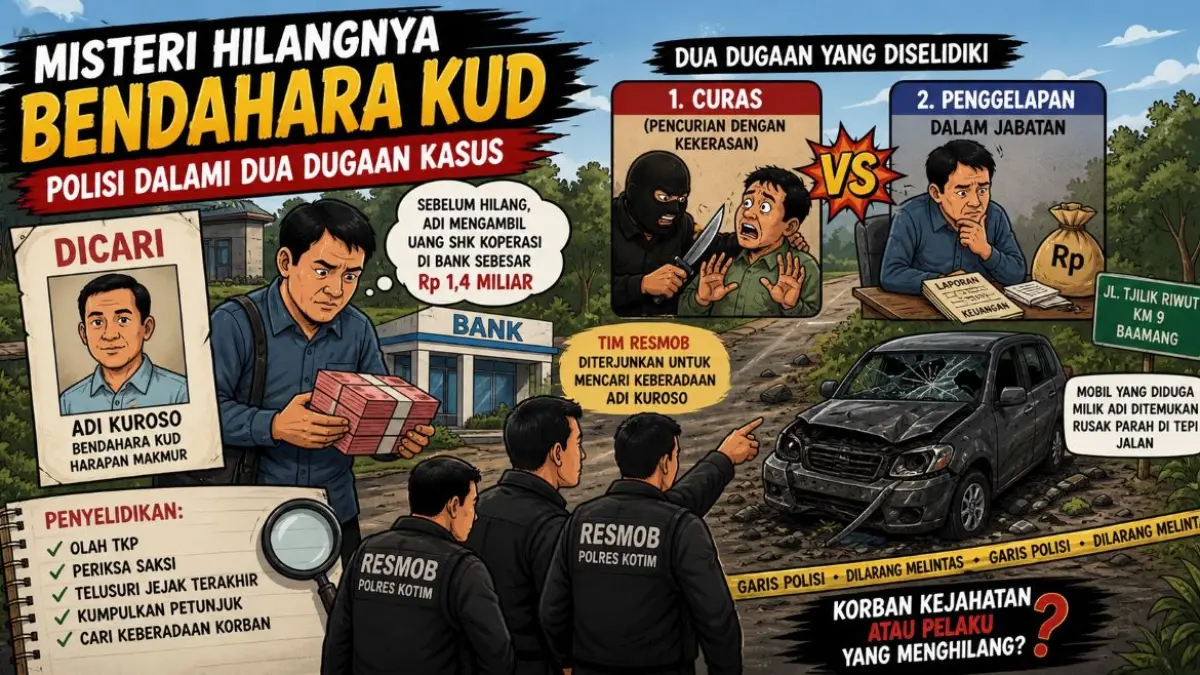 ilustrasi kasus hilangnya Bendahara KUD