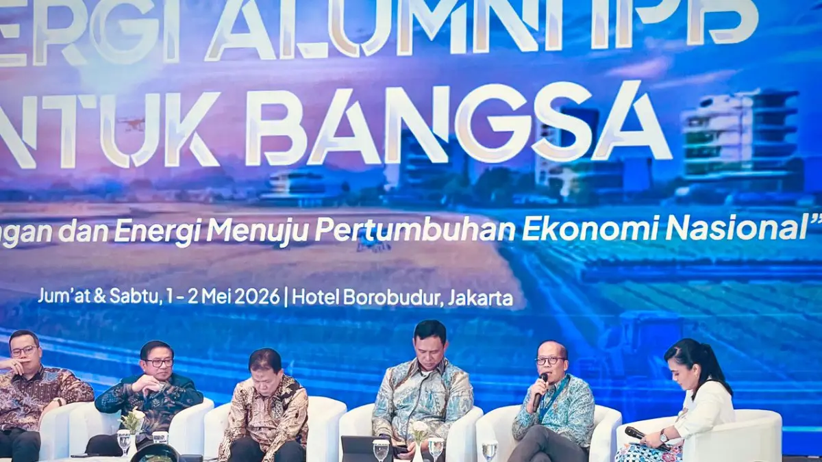 Direktur Astra Agro Lestari, Bandung Sahari saat kegiatan Business Forum 1: Sinergi Alumni IPB untuk Bangsa yang digelar di Hotel Borobudur, Jakarta, Sabtu (2/5/2026)