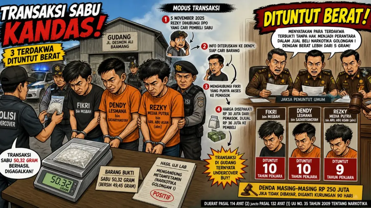 ilustrasi persidangan kasus narkoba