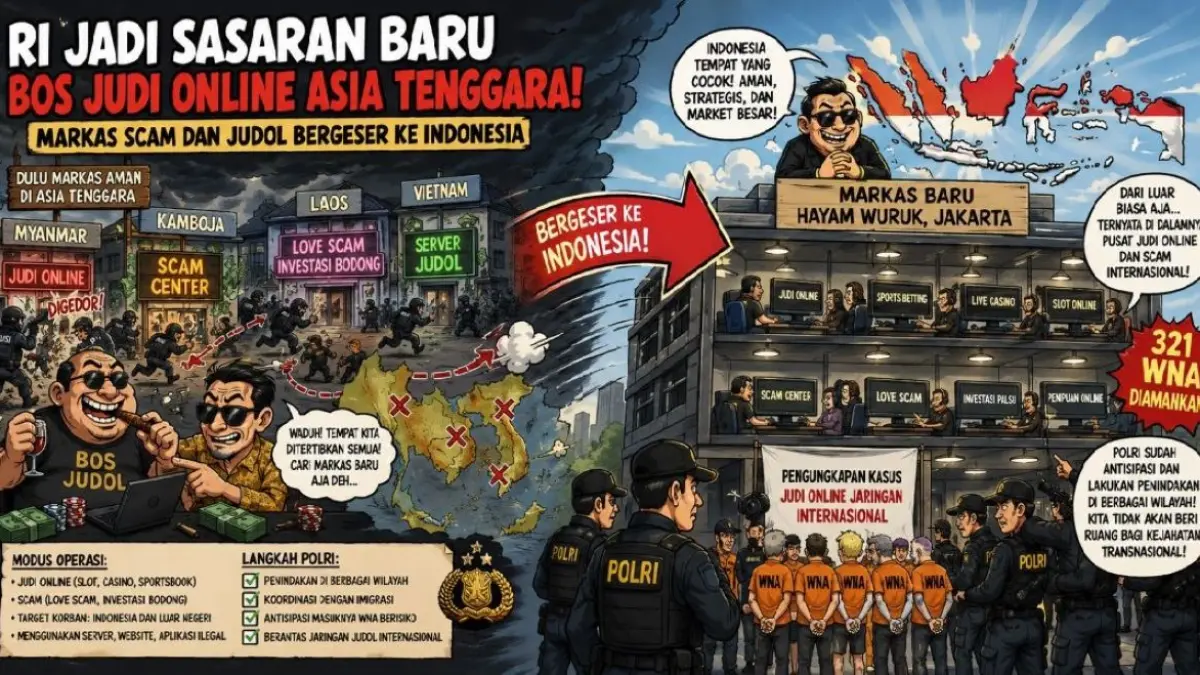 ilustrasi markas judi online