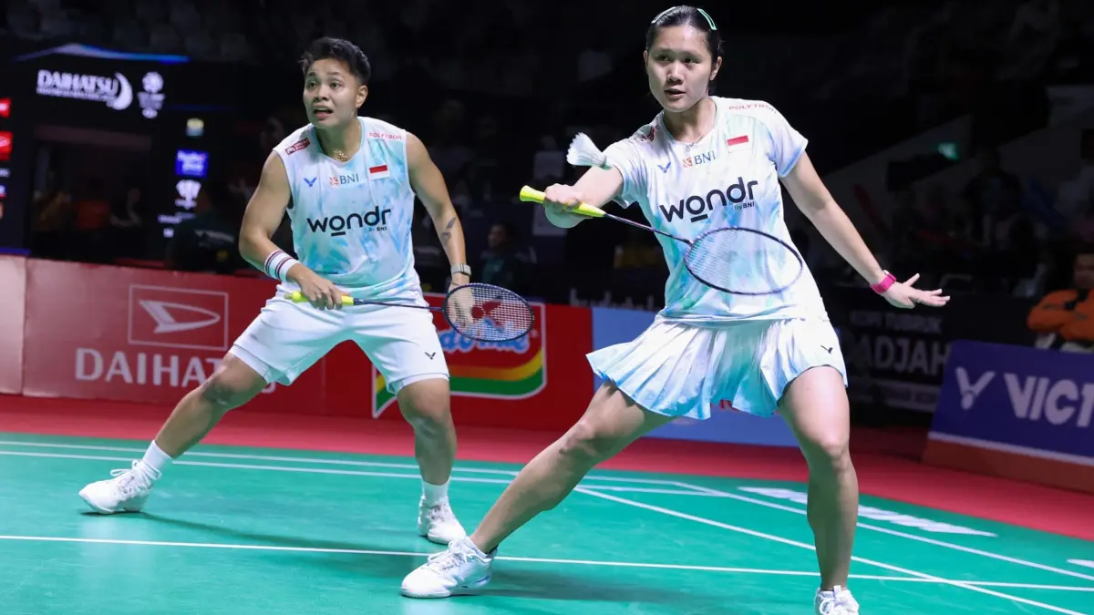 Pebulu tangkis ganda putri Indonesia, Apriyani Rahayu/ Lanny Tria Mayasari, yang akan turun di Thailand Open 2026.(Dok.PBSI)