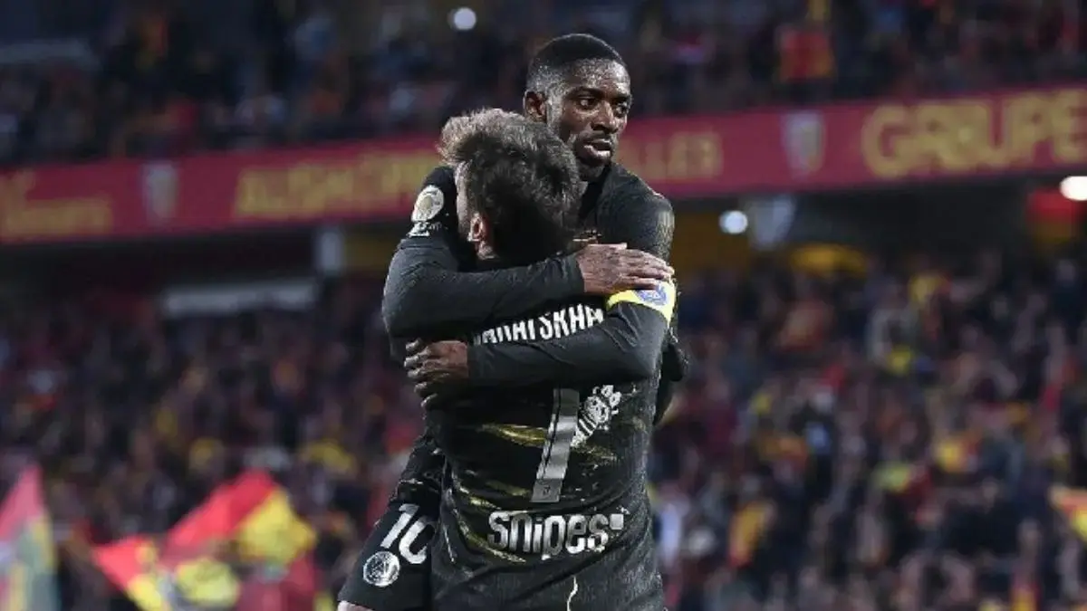 PSG kunci kemenangan Ligue 1 usai tumbangkan Lens 2-0. (X/@Ligue1)