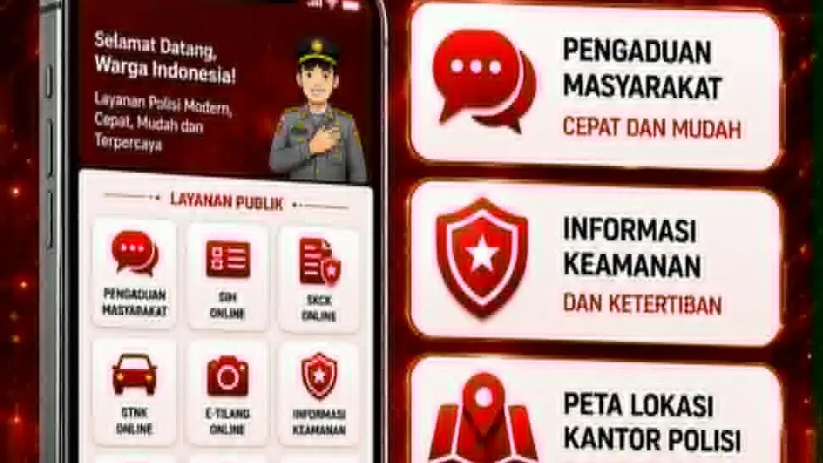Tampilan aplikasi Super App, yang masyarakat mendapatkan layanan dari kepolisian secara digital.(istimewa)