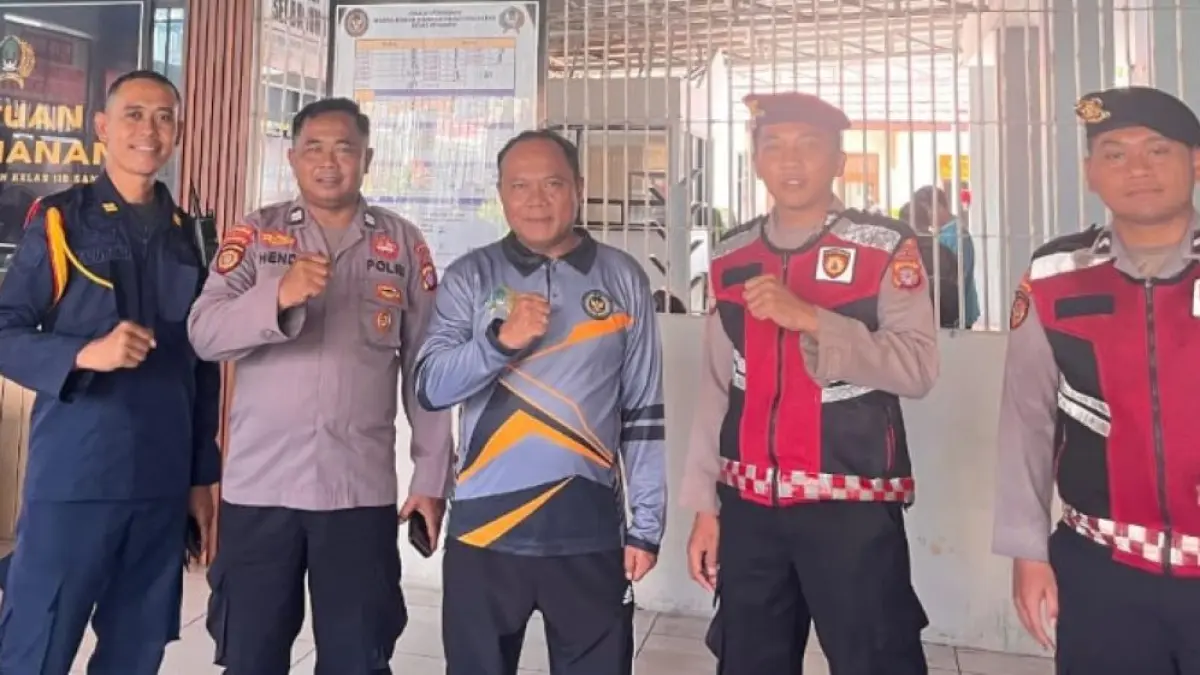 SINERGI: Lapas Sampit dengan Polres Kotim perkuat sinergi dalam rangka antisipasi gangguan keamanan, Sabtu (16/5/2026). FOTO : YUNI/RADAR SAMPIT