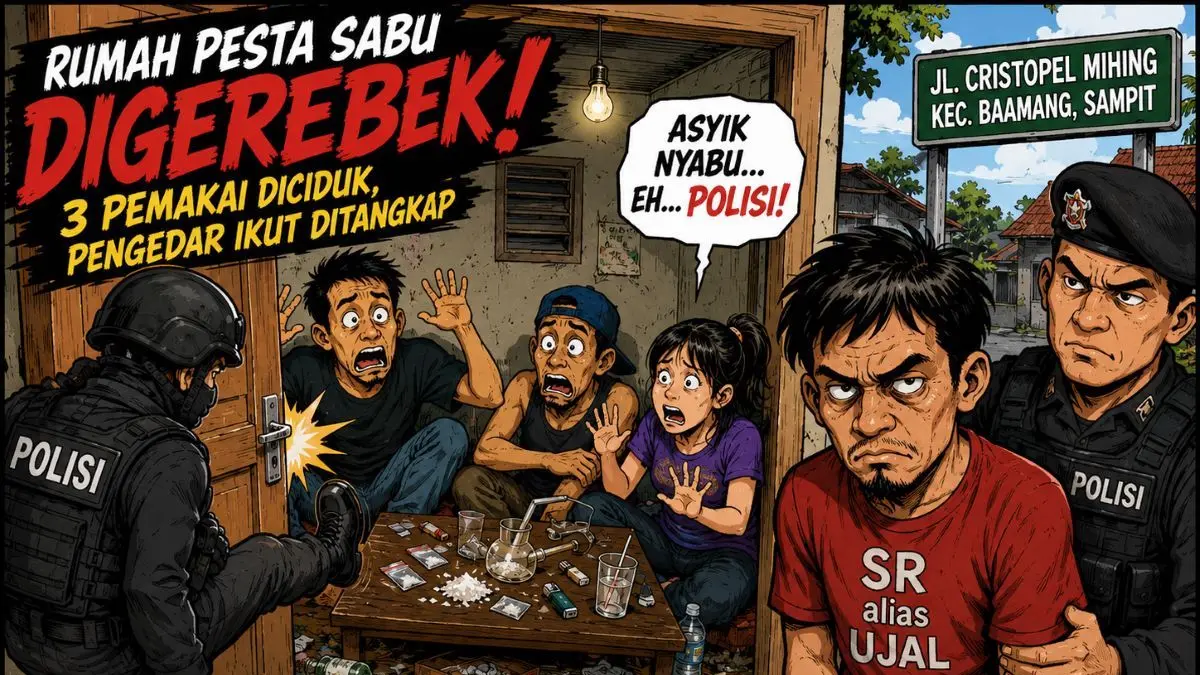 ilustrasi pesta sabu-sabu