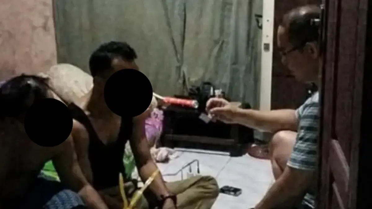 Camat Seruyan Hilir Timur dan rekannya digerebek diduga saat nyabu. (Polres Seruyan/Radar Sampit)