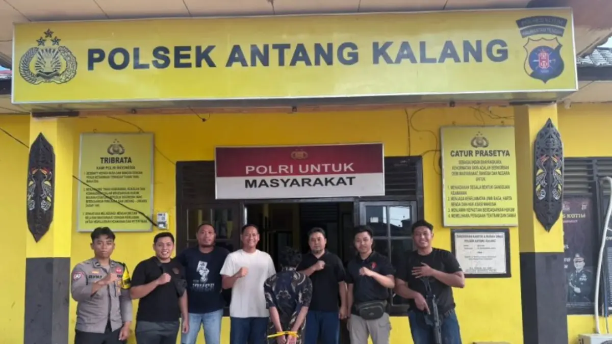 DITANGKAP: Tersangka curanmor di Katingan Hilir usai ditangkap aparat kepolisian. (Polres/Radar Sampit)