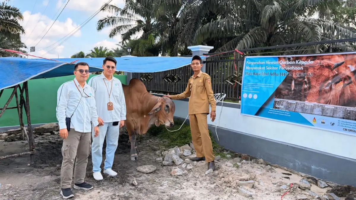 PT Citra Borneo Utama Tbk kembali menyalurkan bantuan hewan kurban kepada masyarakat di sekitar kawasan industri perusahaan