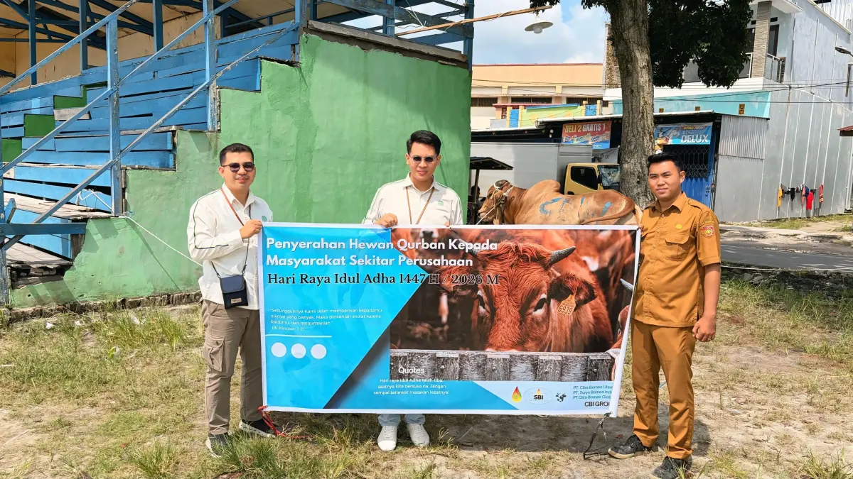PT Citra Borneo Utama Tbk kembali menyalurkan bantuan hewan kurban kepada masyarakat di wilayah sekitar kawasan industri perusahaan